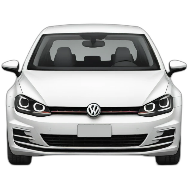 volkswagen golf mk7 white side view emoji