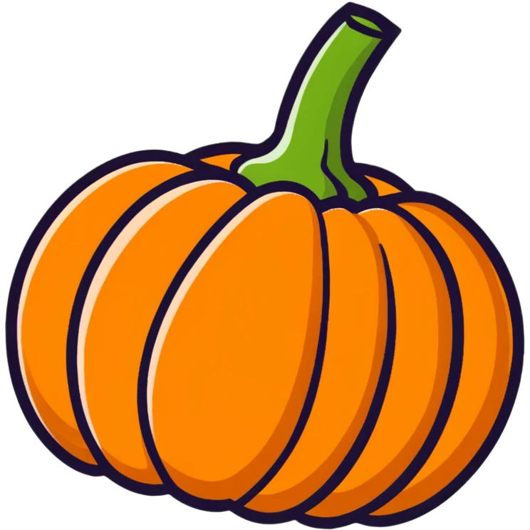 sweet pumpkin fruit, no face, no jack-o-lantern emoji