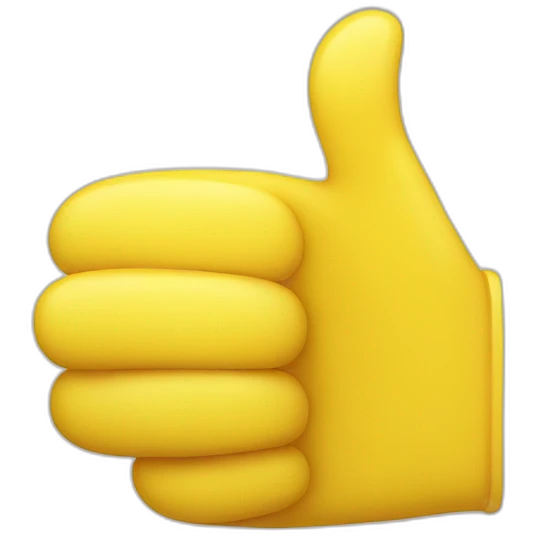 big thumbs up sign yellow emoji