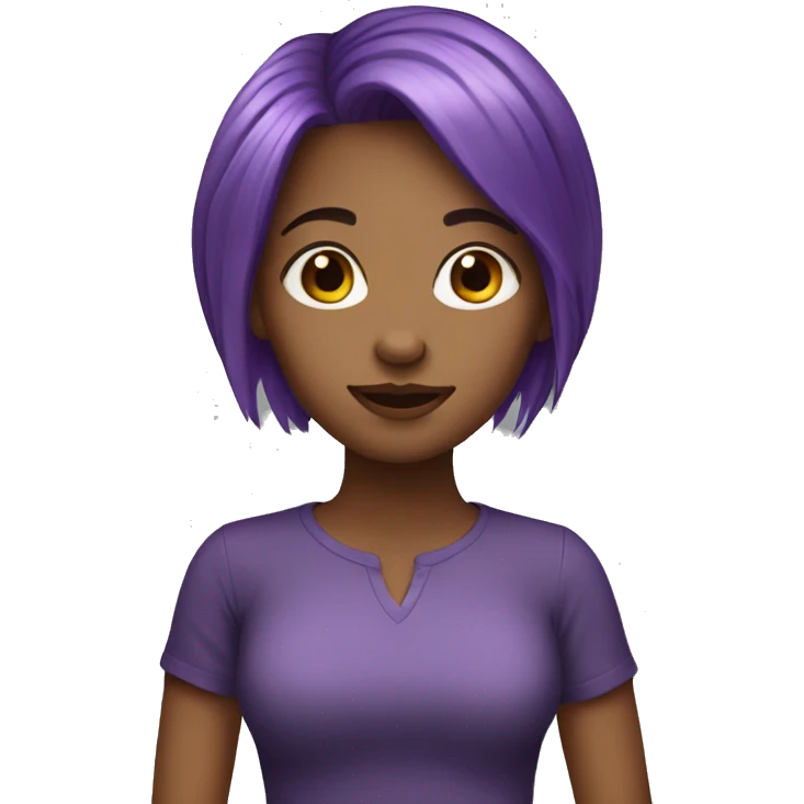 girl with purple hair emoji