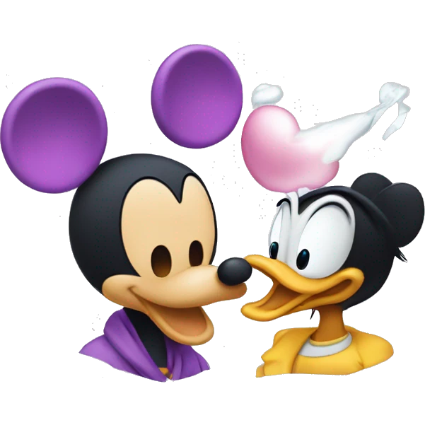 mickey mouse kiss daisy duck emoji