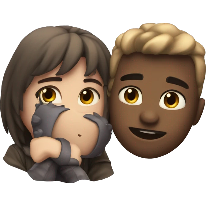 Two night fury in love emoji