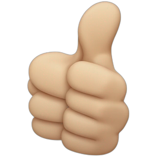 thumbs up with face emoji