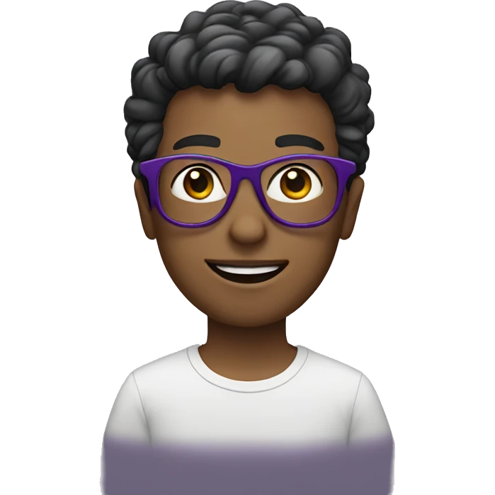 Boy with purple glasses emoji