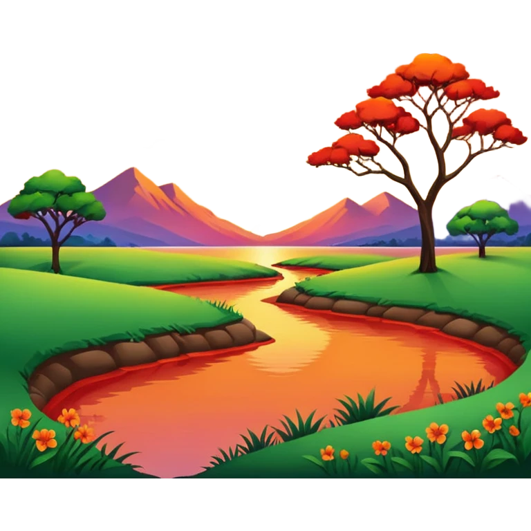 Pôr do sol com Naturezw emoji