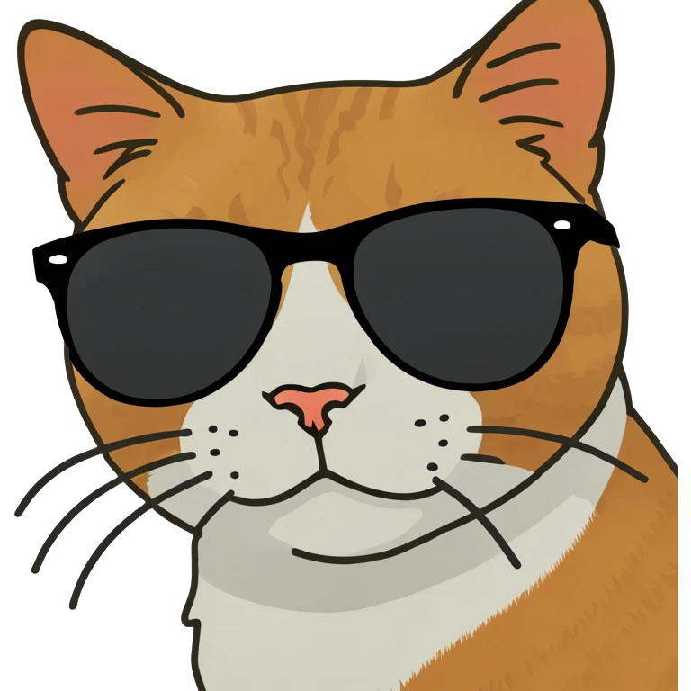 Cat with sunglasses emoji