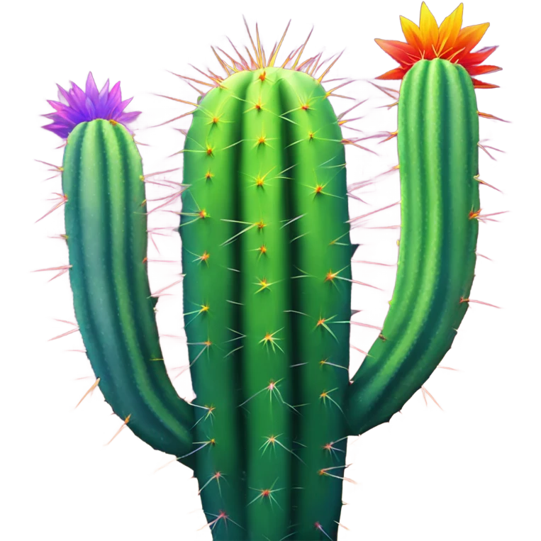 rainbow cactus emoji