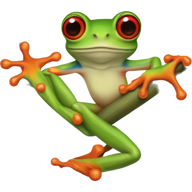 Red eye tree frog emoji