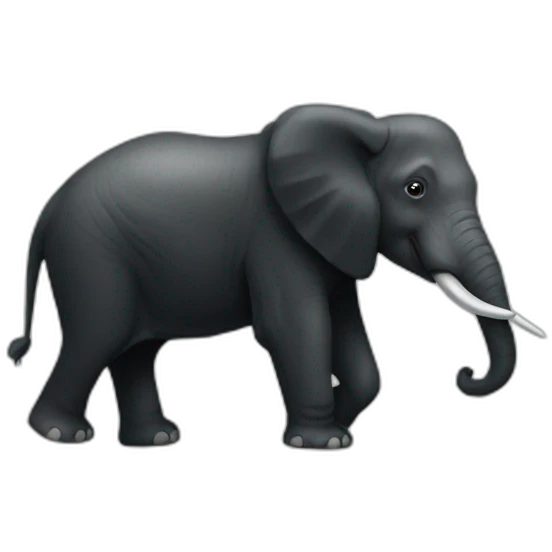 Éléphant noir emoji