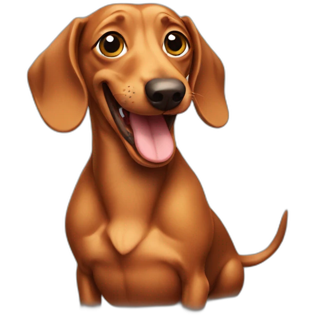 Dachshund joking emoji