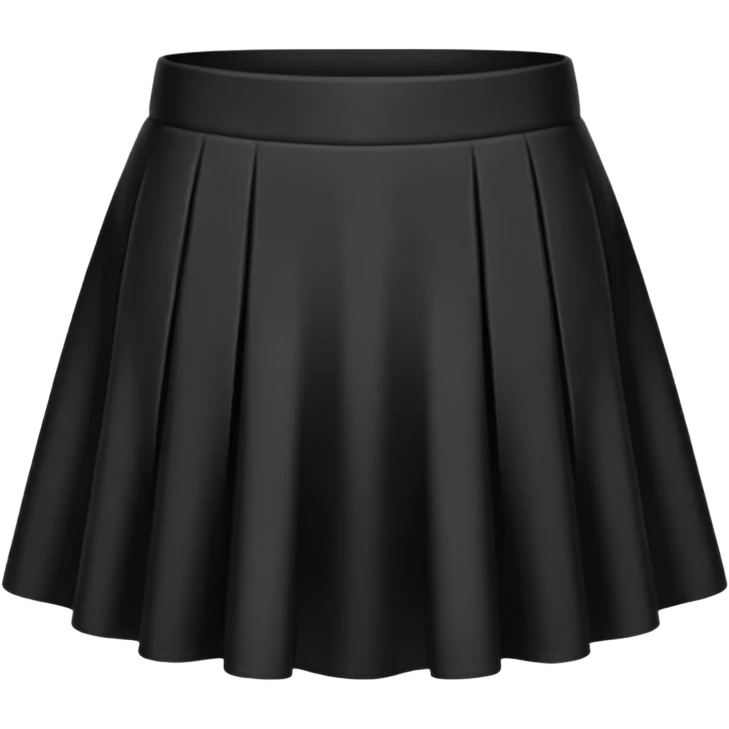 plain isolated black mini skirt emoji