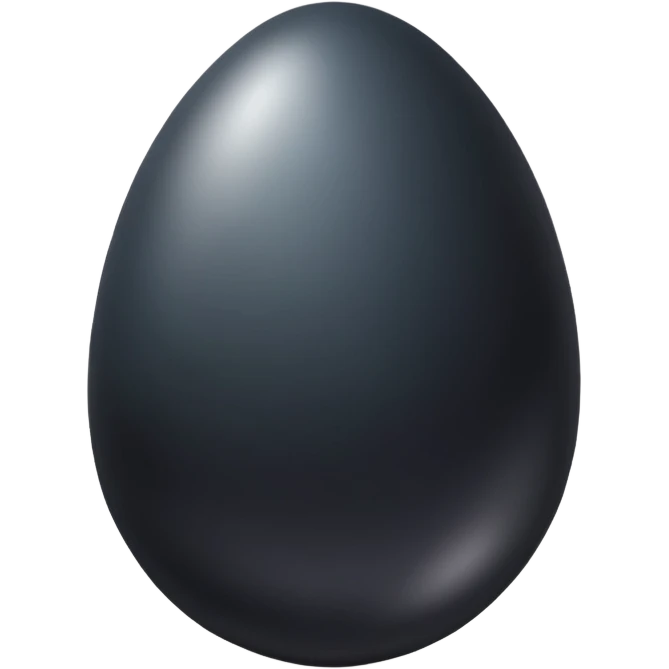 transluscent black egg emoji