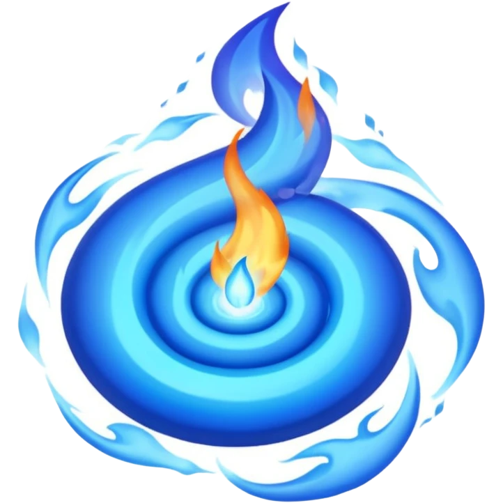 Bleu flame emoji
