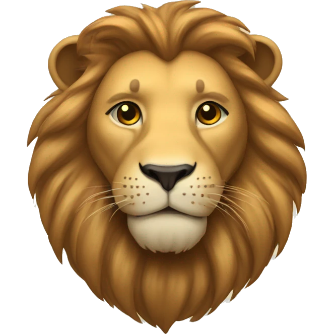 Lion with love emoji