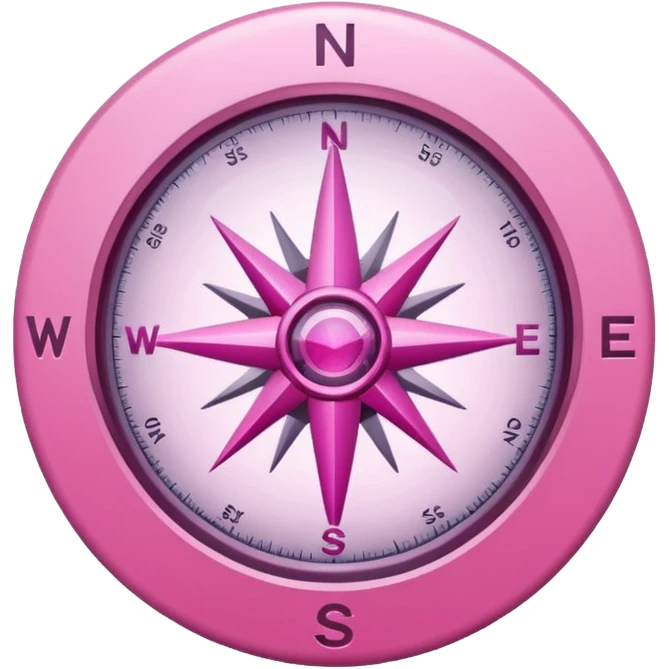 mix light pink dark pink and white girly internet compass logo emoji