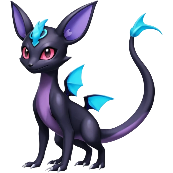 Shiny Salandit-Noivern-Umbreon-Espeon-Hybrid (Full body) emoji