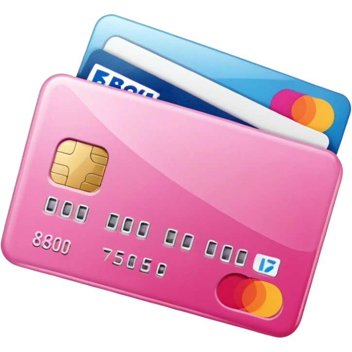 mix pink and white bank and credit card emoji