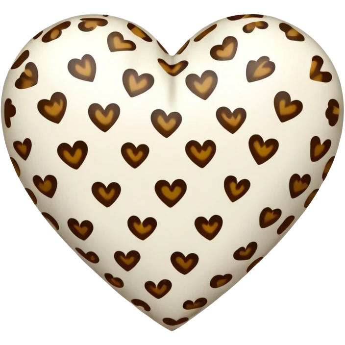 White leopard print heart  emoji