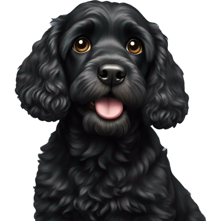 Black cockerpoo emoji