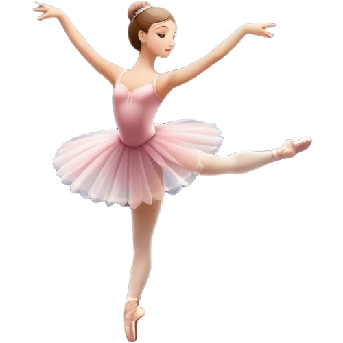 Icon for Ballet: a theater stage with silhouette of a ballerina in an elegant pose, surrounded by spotlight and stage lights. The icon should convey the grace and beauty of ballet, with focus on the dancer and the dramatic lighting. Transparent background. emoji