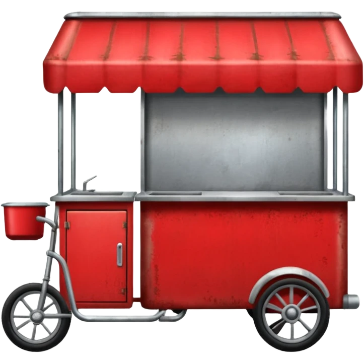 red food cart. emoji