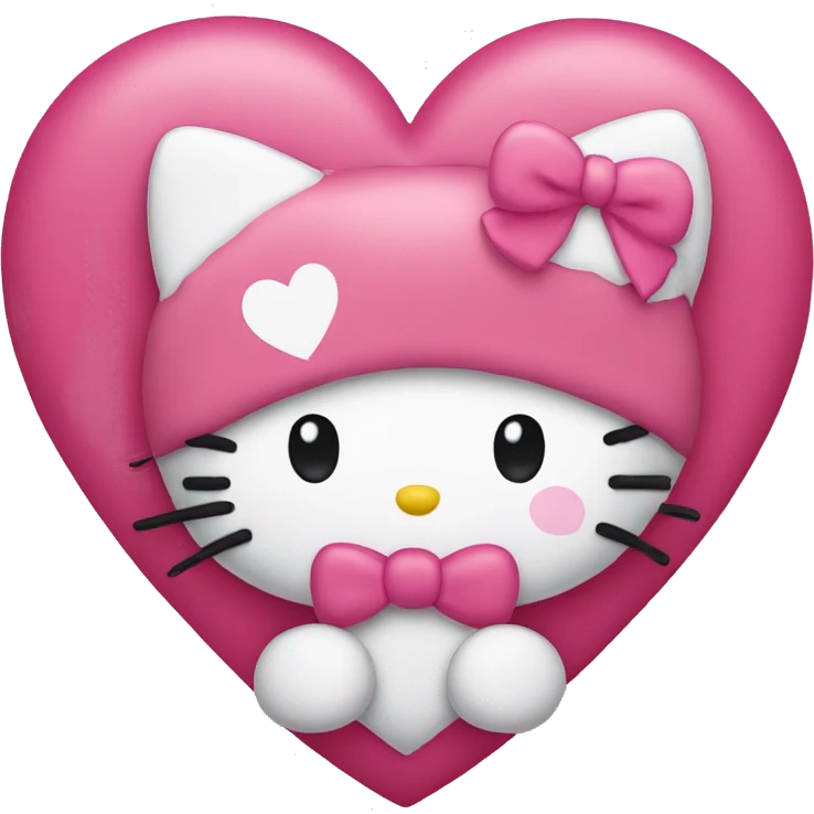 hello kitty heart emoji