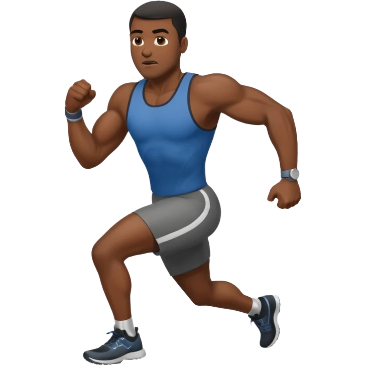 Black man running emoji