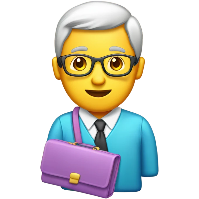 Maletín de docente con colores pasteles emoji