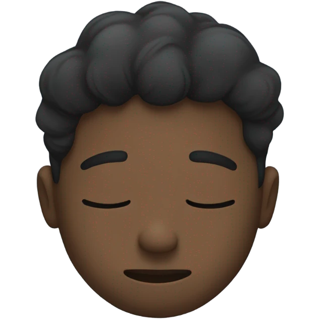 A black person hugging itself looking affectionate with closed eyes emoji