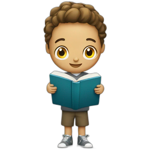 pupil with book emoji