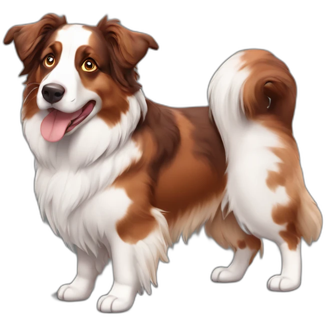 red merle american shepherd dog emoji