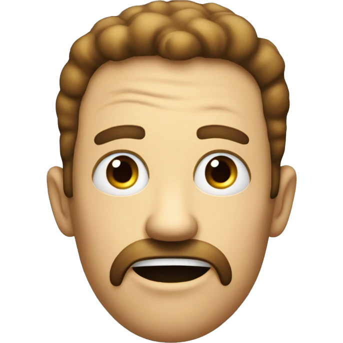 Default emoji with very very disturbed face like he just found out something really weird and  emoji