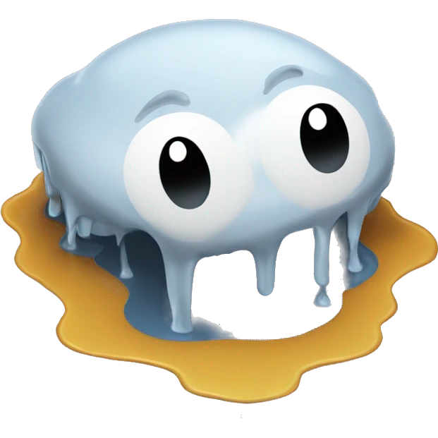 Melting in a puddle emoji