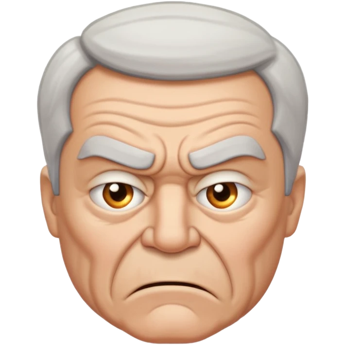 A very mean angry 60 year old white man that sucks emoji