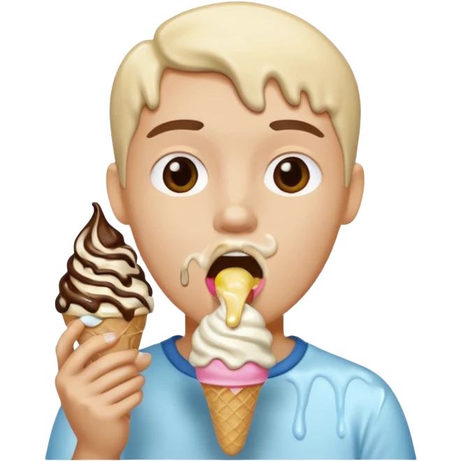 Sprunki gray eating ice e emoji