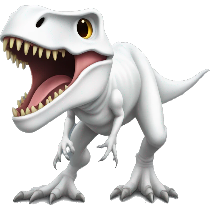 Ghost as a T. rex emoji