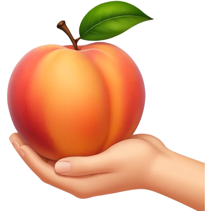 Poking a big juicy peach emoji