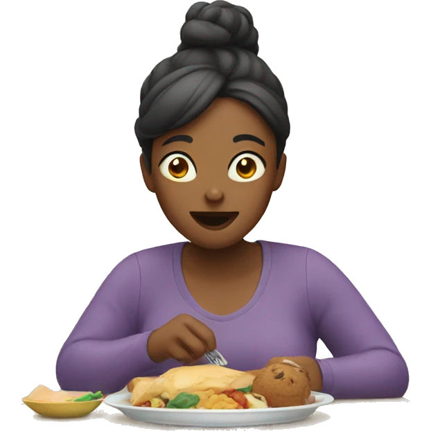 mom eating emoji