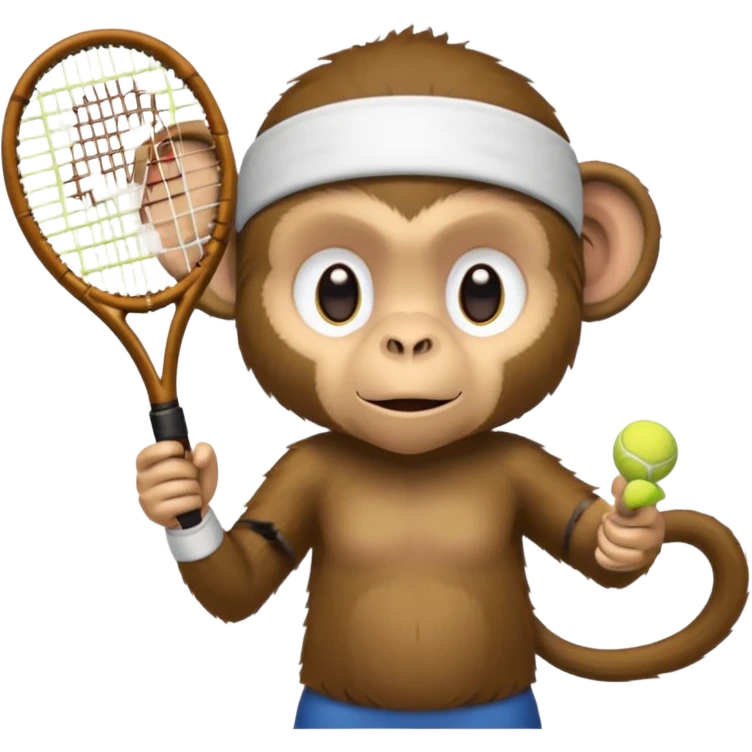 monkey playing tennis emoji