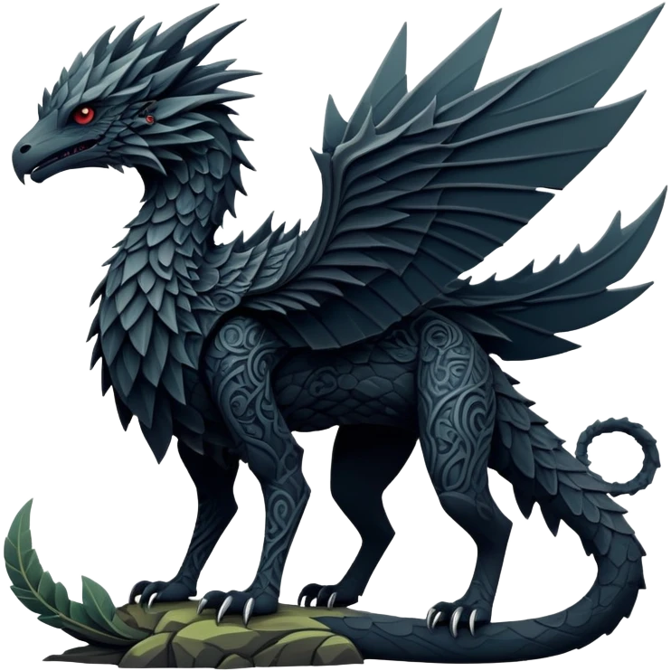 Edgy complex aesthetic-scenery-Fakémon-creature (full body) emoji