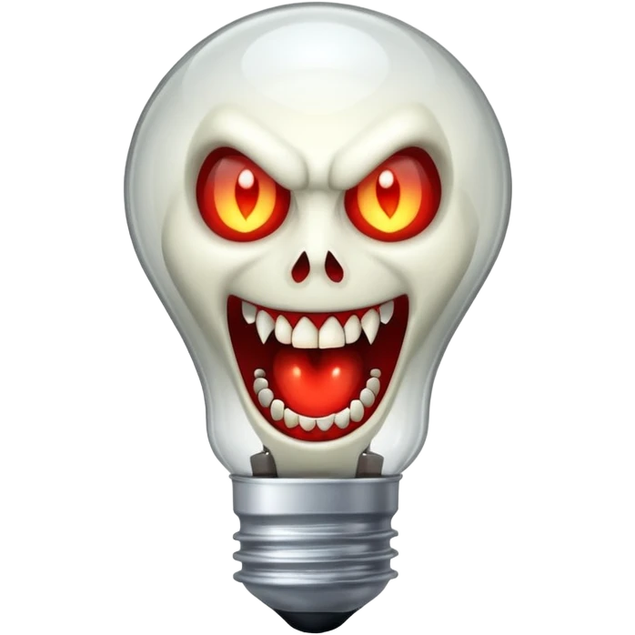 bulb with vampire fangs emoji