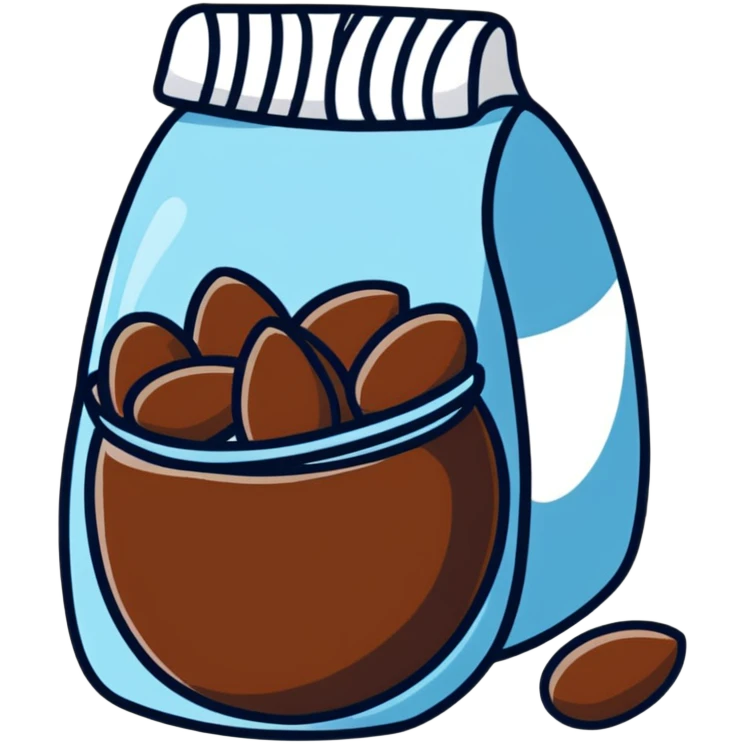 chocolate covered almonds emoji