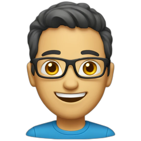 overly happy coder emoji