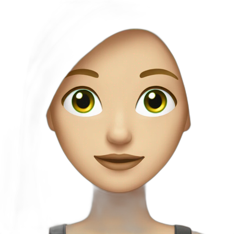 gal blonde gal, green eyes, working on black laptop emoji