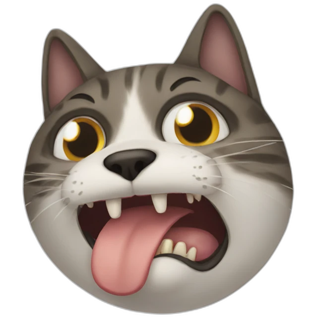 cat eat dog emoji
