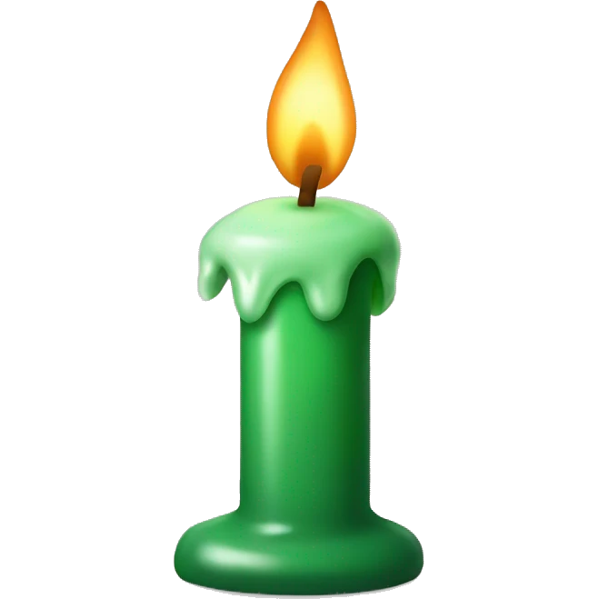candle with christmas wreak emoji