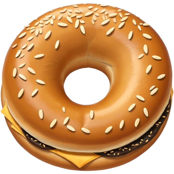 Thinking of bagel emoji