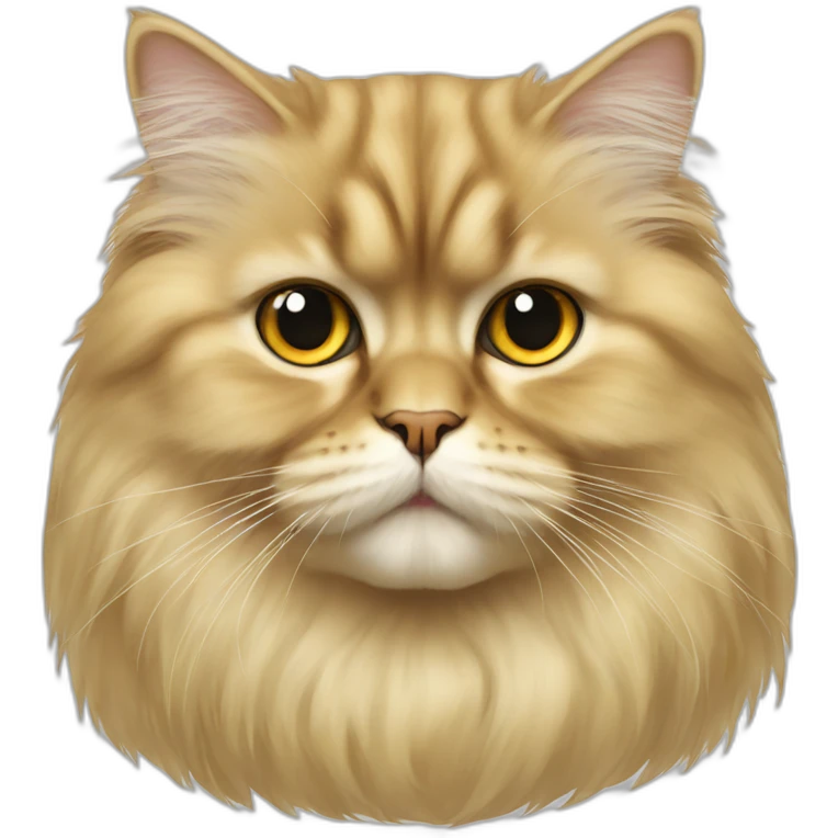 young gold long hair persian cat emoji