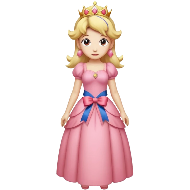 Princess peach with a ribbon on her hair full body emoji