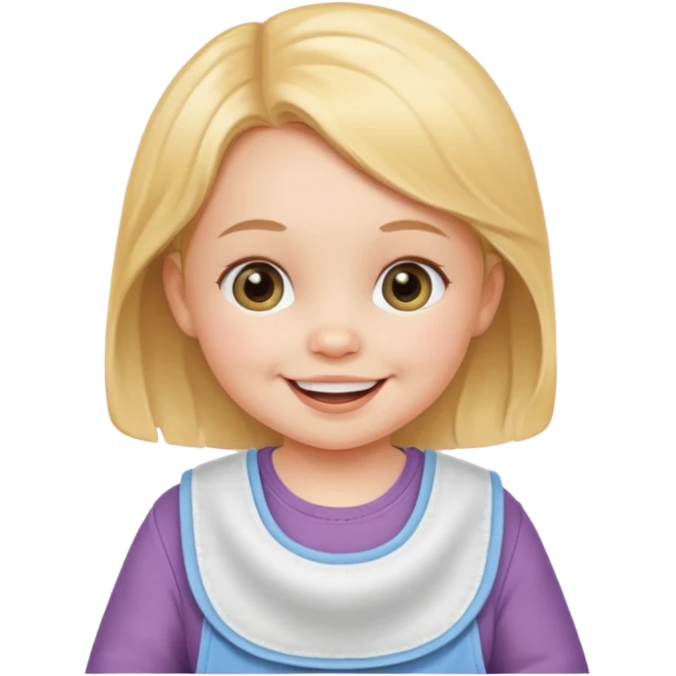 girl baby with bib emoji
